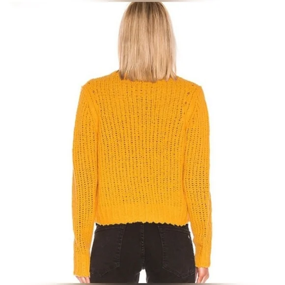 Rag & Bone Mustard Wool Arizona Crew Sweater - Picture 6 of 12